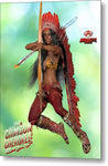 Poster - The Crimson Cherokee - Metal Print