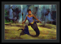 Queen Eleuthera - The Telepathic Summons from Mami Wata - Framed Print