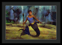 Queen Eleuthera - The Telepathic Summons from Mami Wata - Framed Print