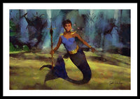 Queen Eleuthera - The Telepathic Summons from Mami Wata - Framed Print