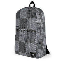 Backpack - Grey Checker Board Design