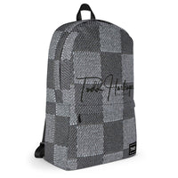 Backpack - Grey Checker Board Design