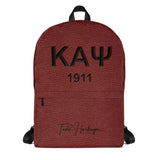 Backpack - Crimson Kappa Alpha Psi Fraternity Debossed Emblem Design