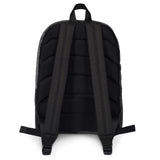 Backpack - Black Leather Insignia Wallet Style Design
