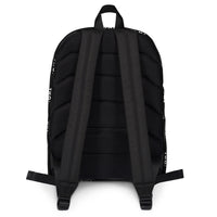 Backpack - Black & White Logo Pattern Design