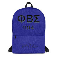 Backpack - Royal Blue Phi Beta Sigma Fraternity Debossed Emblem Design